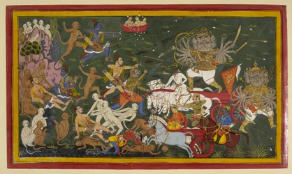 Kampf gegen den zehnköpfigen Dämonenkönig Ravana, 