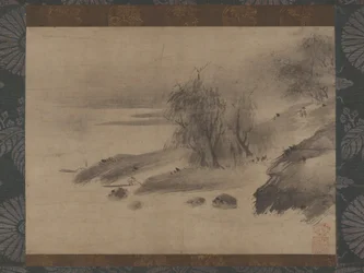 Tuschlandschaft Suiboku sansui zu