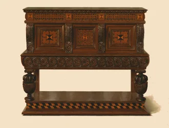 Walnuss- und Eichenbuffet, 1904