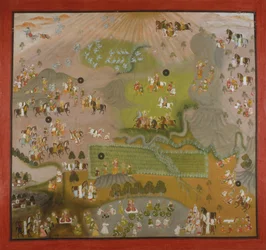 Maharana Jagat Singh jagt Kraniche, datiert 1744