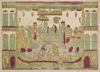 Rama und Sita im Königspalast (recto)