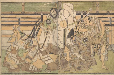 Vier Schauspieler in unbekannten Rollen