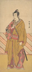 Der Schauspieler Bando Mitsugoro I als einer der Conen Otoko oder fünf Kyokaku, ca. 1778