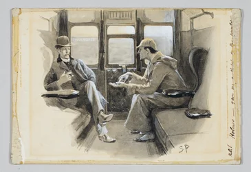 Illustration für Arthur Conan Doyles Sherlock-Holmes-Geschichte "Das Abenteuer von Silver Blaze", 1892