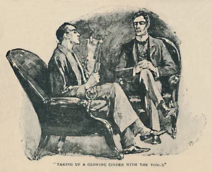 Eine glühende Kohle mit der Zange aufnehmen, 1892