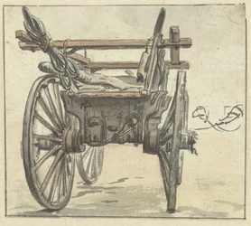 Rückseite eines vierrädrigen Wagens
