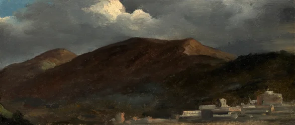Wolkenstimmung bei Mondschein im Gebirge