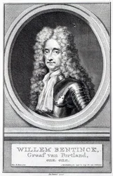 William Bentinck, 1. Earl of Portland, graviert von Jacobus Houbraken nach einem Original von Robert Williams