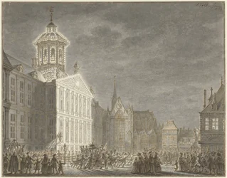 Illumination des Rathauses für Wilhelm V. und Wilhelmina von Preußen, 1768