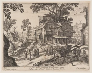 Heilung des Gelähmten, aus Landschaften mit Szenen aus dem Leben Christi