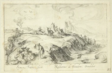 Landschaft mit Mann und Frau