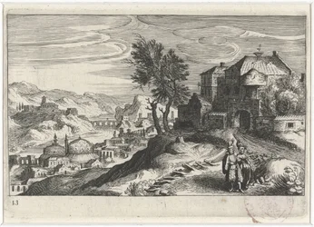 Flusstal mit Bauwerken