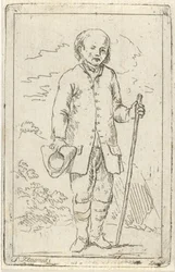 Alter Mann mit Spazierstock