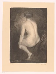 Sitzende nackte Frau