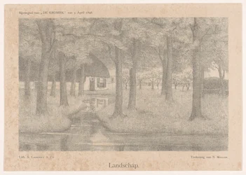 Bauernhof zwischen Bäumen