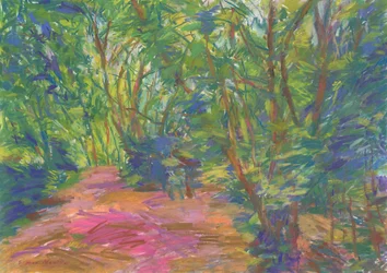 Waldweg Nr. 29, 2024 (Pastell auf Papier)