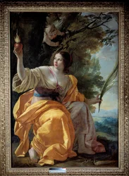 Allegorische Figur der Nächstenliebe (früher als „Der Glaube“ bezeichnet). Simon Vouet (1590-1649), 17. Jahrhundert. Maße: 1,9 x 1,3 m.
