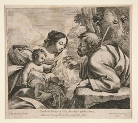 Heilige Familie mit einem Vogel