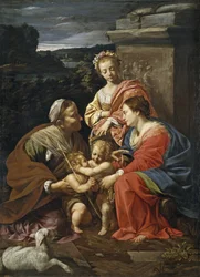 Jungfrau und Kind mit Johannes dem Täufer als Junge, Heilige Elisabeth und Heilige Katharina, 1625-1626