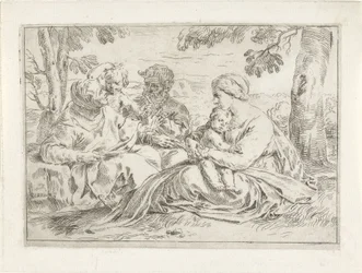Heilige Familie mit Elisabeth und dem jungen Johannes dem Täufer