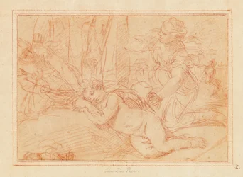 Venus und die Nymphen entwaffnen Amor