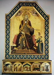 Heiliger Ludwig, Bischof von Toulouse, krönt seinen Bruder Robert von Anjou, König von Neapel