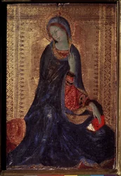 Verkündigung der Jungfrau. Gemälde von Simone Martini (1280/85-1344)