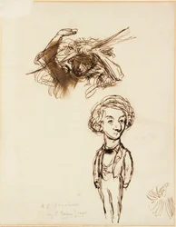 Karikatur von Algernon Charles Swinburne, 1863