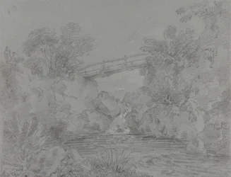 Brücke über den Teich bei Llanrwst