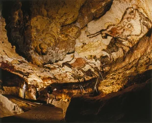 Das mythische Einhorn von Lascaux und andere Lascaux-Gemälde vor über 17.000 Jahren