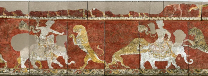 Sogdische Kunst: Wandmalerei aus der Roten Halle des Palastes in Varakhsha