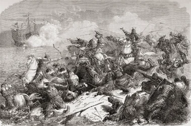 Chinesischer Versuch der Invasion Japans im 13. Jahrhundert, veröffentlicht 1878