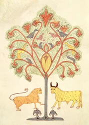 Fol.319v Der Traum von Nebukadnezar, aus der Bibel Mozarabe