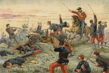 Giuseppe Garibaldi in der Schlacht von San Antonio del Santo, Uruguayischer Bürgerkrieg, 1846