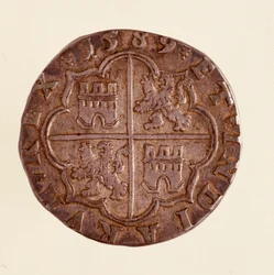 Silbermünze (8 Reales) aus Spanien: Regierungszeit von Philipp II (1556-1598)
