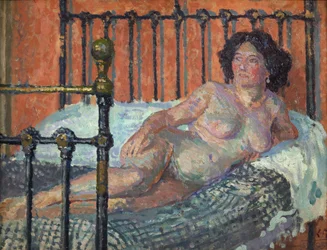 Akt auf einem Bett, um 1910