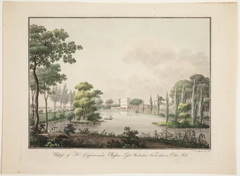 Aussicht von Herrn Konferenzrat Classens Landhaus außerhalb des Österport von Kopenhagen