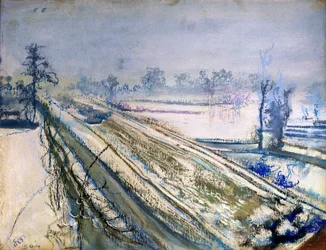 Blick auf den Kościuszko-Hügel aus dem Atelier des Künstlers