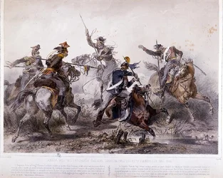 Heroisches Ereignis während der piemontesischen Kampagne des italienischen Unabhängigkeitskrieges 1848