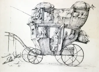 Diligence, um 1850-1890
