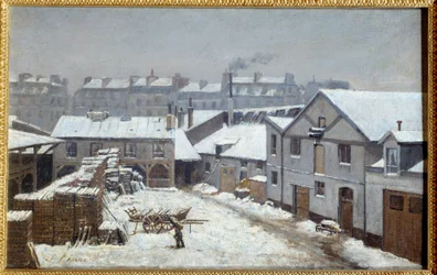 Die Vororte von Paris im Schnee