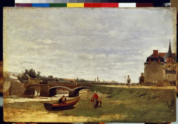 Landschaft mit Brücke