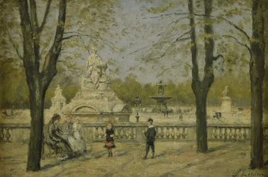 Place de la Concorde, Blick von der Tuilerien-Terrasse, ca. 1880