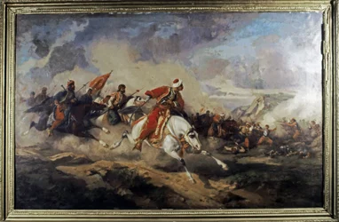Osmanisches Reich: Schlacht von Mohács (29. August 1526) zwischen den Kräften des Königs