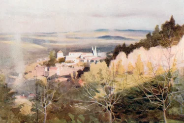 Cintra von den Hügeln. Winter