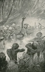 Der Highland-Angriff in der Schlacht von Amoaful