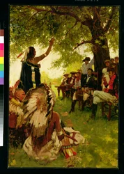 Tecumseh trifft General Harrison