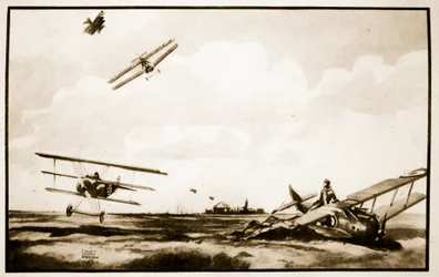 Der Tod von Richthofen, Illustration aus 