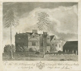 Bushbury - Moseley Old Hall: Aquatinta-Radierung, nd [18. Jh.]
