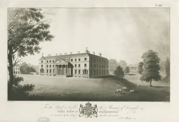 Fisherwick Hall (Aquatinta-Stich)